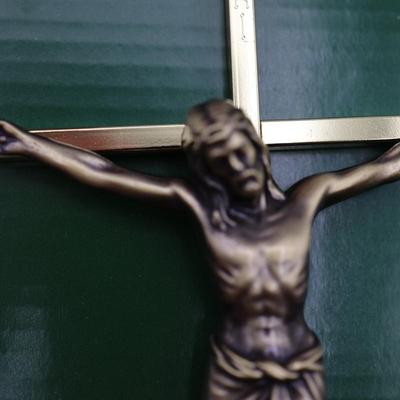 Six Wood & Metal Wall Mount Crucifixes