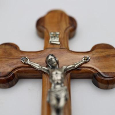 Six Wood & Metal Wall Mount Crucifixes
