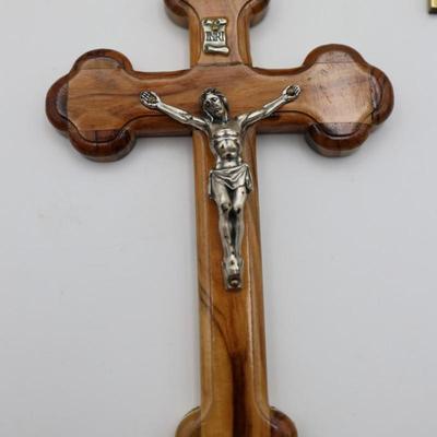 Six Wood & Metal Wall Mount Crucifixes