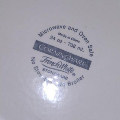 Collection of French White Corning Ware-