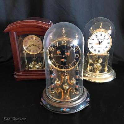 LOT 37- Three Mantle Clocks