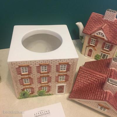 LOT 55- Ceramic Cannisters, Teapot and Cookie Jar Lot