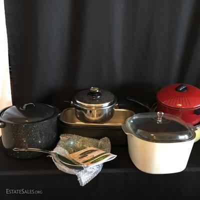 LOT 65- Cooking Pots, Pans and Skillets