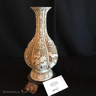 Lot 1 - Ivory Dynasty Vase and Platter