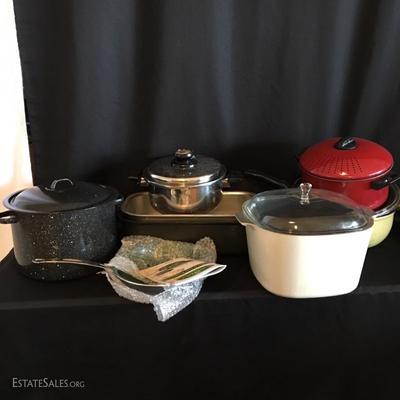 LOT 65- Cooking Pots, Pans and Skillets