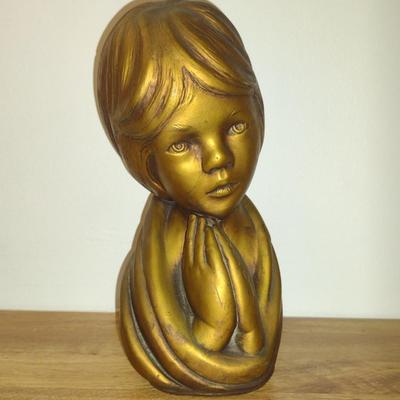 Praying Child Chalkware Statue- Marie Brower (1969) by ESCO Productions
