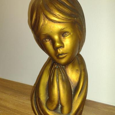 Praying Child Chalkware Statue- Marie Brower (1969) by ESCO Productions