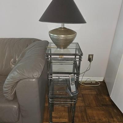 Glass and Metal Nesting Tables