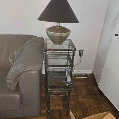 Glass and Metal Nesting Tables