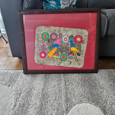 Vintage Mexican Folk Art - Bark Painting