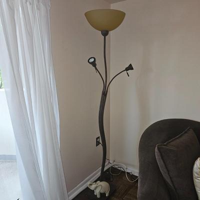 Contemporary Wrought Iron Floor Lamp