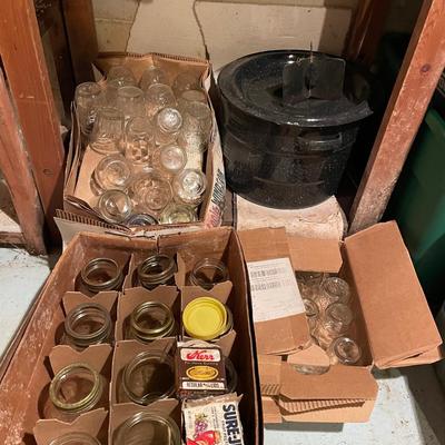 Huge Canning Jar & Canner Lot