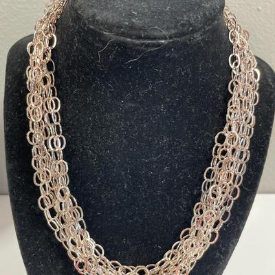 10 strand 925 stamped clasp necklace