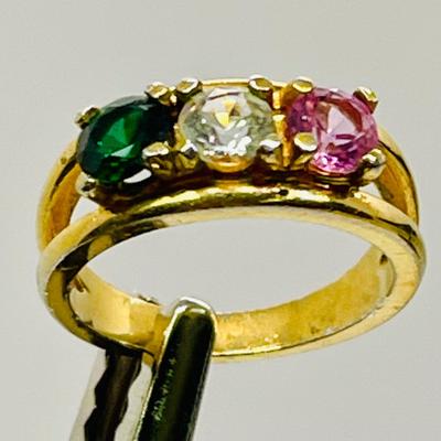 Ring multi-colored stones