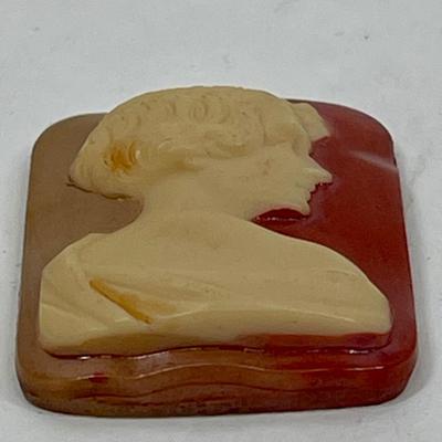 Acrylic Resin Vintage Rectangular Cameo