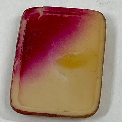 Acrylic Resin Vintage Rectangular Cameo