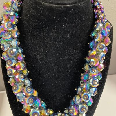 Joan Rivers iridescent necklace