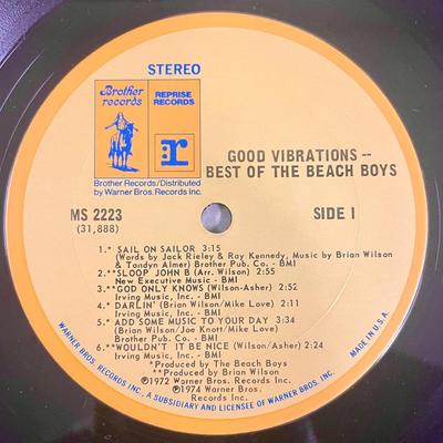Beach Boys Vintage 33PRM Vinyl Album - "Good Vibrations - The Best of The Beach Boys"