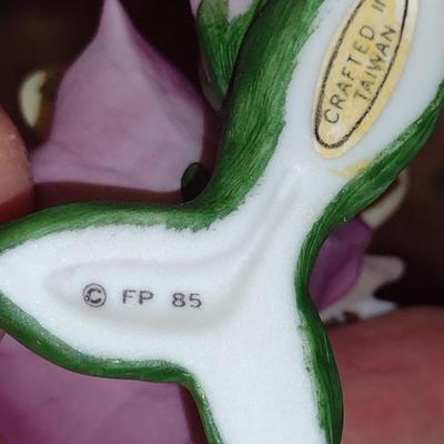 Collection of Nine Franklin Mint Butterfly Figurines with Glass and Brass Display