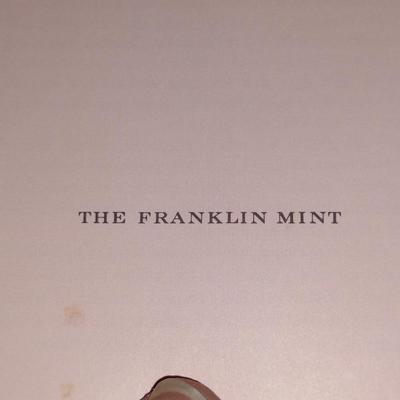 Collection of Nine Franklin Mint Butterfly Figurines with Glass and Brass Display