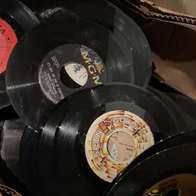 Tub of 45 Records