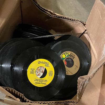 Tub of 45 Records