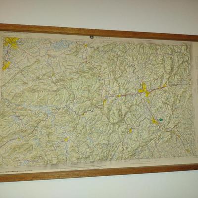 Knoxville, TN Regional Raised Relief Map by Hubbard Scientific