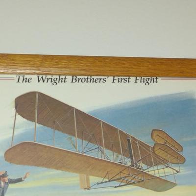 The Wright Brothers First Flight Commemorative Stamp Set- Framed Under Glass