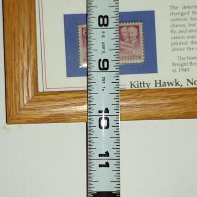 The Wright Brothers First Flight Commemorative Stamp Set- Framed Under Glass