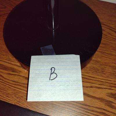 Metal Desk Top Lamp with Swing Arm and Pivoting Shade (Choice B)