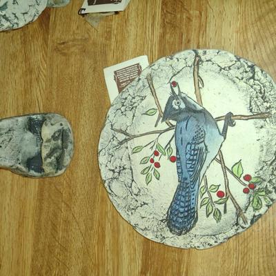 Pair of Artisan Created Plaques- Formed with Clay and Saint Helen's Volcanic Ash