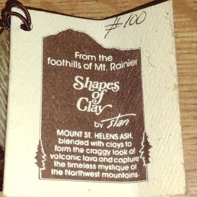 Pair of Artisan Created Plaques- Formed with Clay and Saint Helen's Volcanic Ash