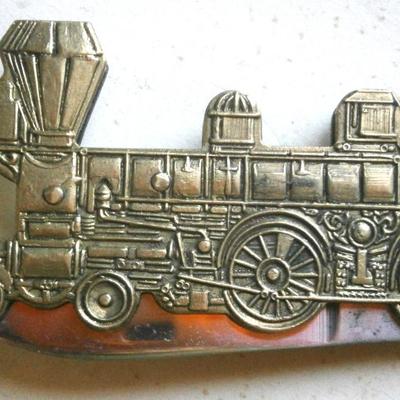 Figural Steam Locomotive Train Engine Pocket Knife