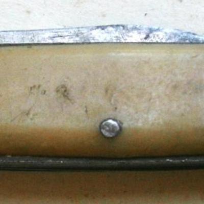 Antique Pocket Knife with Horn Handle