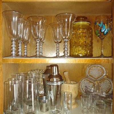 Assorted Glass and Serve Ware