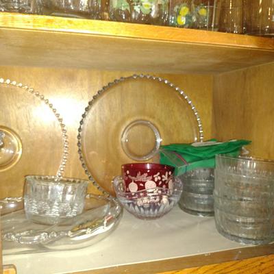 Assorted Glass and Serve Ware
