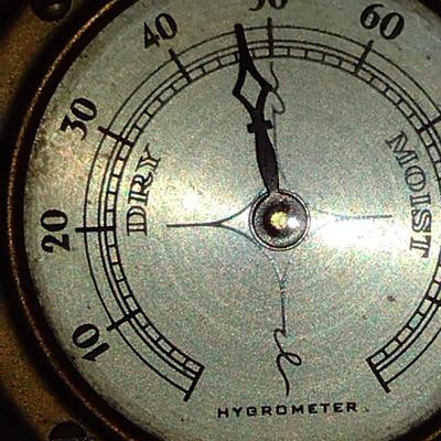 Vintage Airguide Banjo Combination Thermometer, Barometer, Hygrometer Wooden Wall Hanging