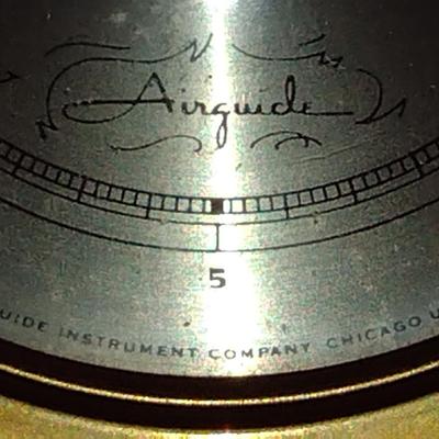 Vintage Airguide Banjo Combination Thermometer, Barometer, Hygrometer Wooden Wall Hanging