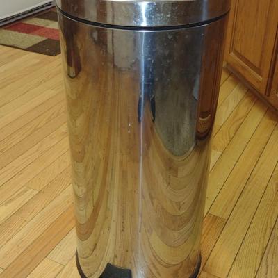 Stainless Steel Cylindrical Waste Can with Foot Pedal