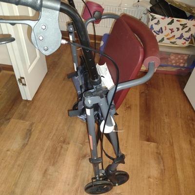 Guardian Folding Rollator/Walker with Seat- 350 Lb Capacity