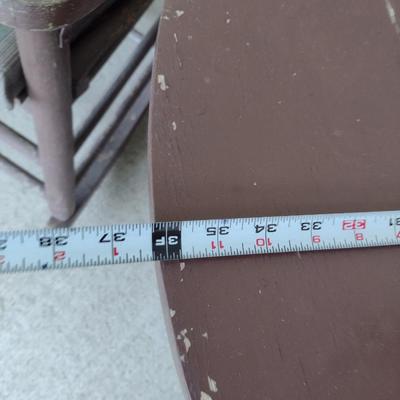 Three Piece Wooden Patio Furniture Set- Two Rocking Chairs and One Table