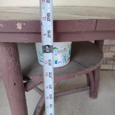 Three Piece Wooden Patio Furniture Set- Two Rocking Chairs and One Table