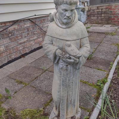 Saint Francis Concrete Garden Statue- Approx 30" Tall