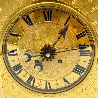 Andrea Huber Gold-tone Mantel Clock