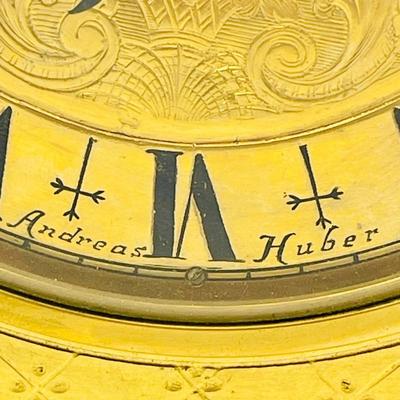 Andrea Huber Gold-tone Mantel Clock