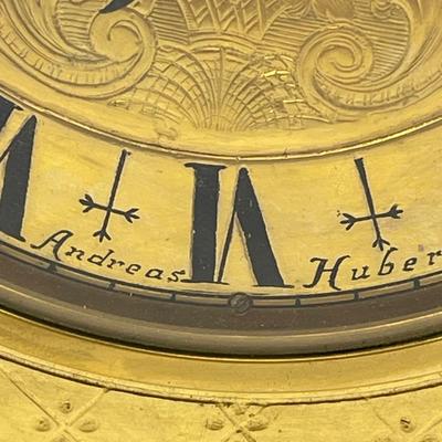 Andrea Huber Gold-tone Mantel Clock