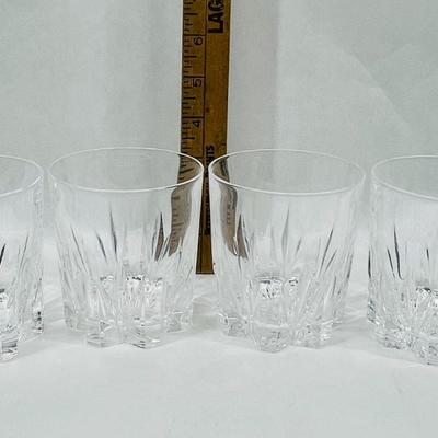 four Royal Crystal Lowball Glasses Double Old Fashioned