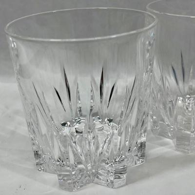 four Royal Crystal Lowball Glasses Double Old Fashioned
