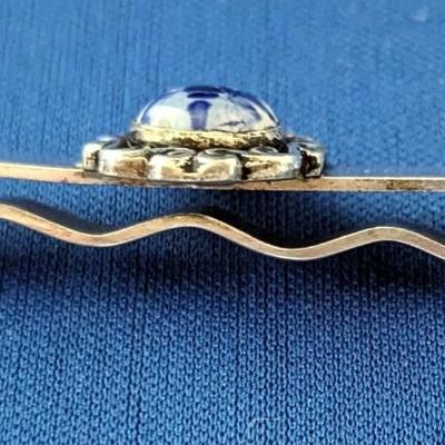 A. Landmeter 1948-1957 835 silver and Delft tie bar Dutch