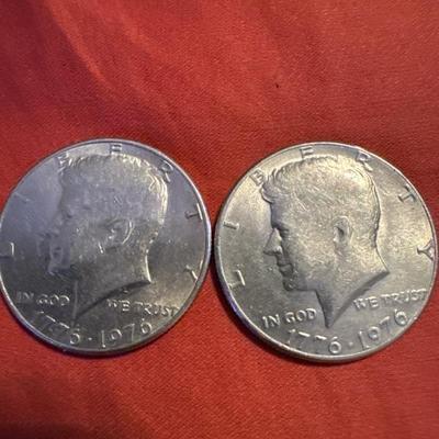 1776-1976 LIBERTY KENNEDY U S HALF DOLLAR LOT OF (2)